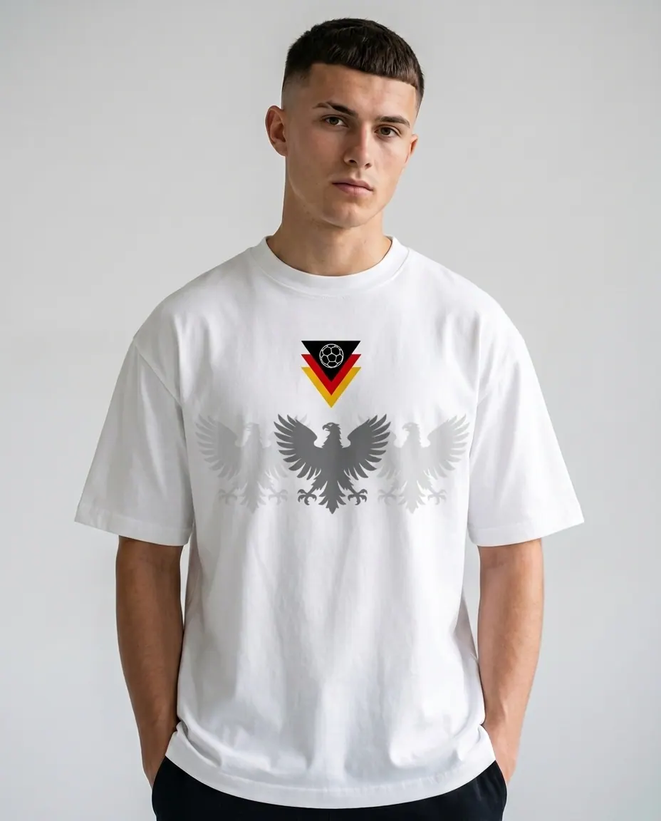 Germany tee front mockup on model